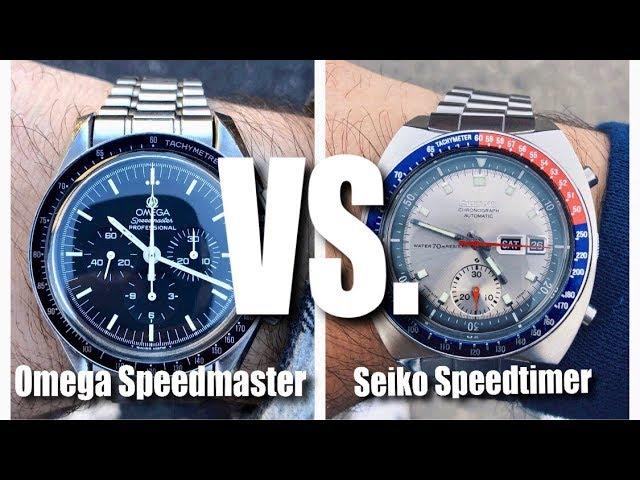 The Omega Speedmaster vs. The Seiko 6139 Speedtimer! Battle Of The Space Chronographs!