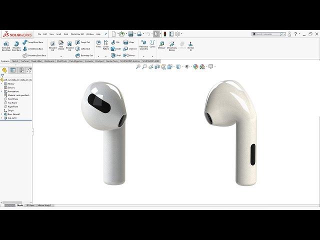 SolidWorks Surface Tutorial | Apple Airpods