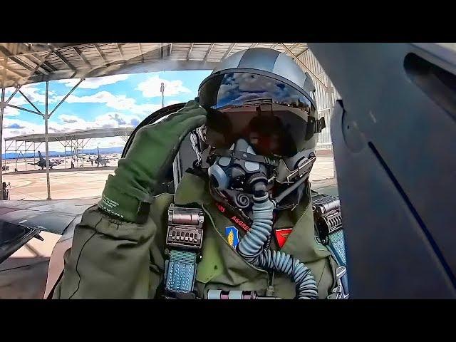 F-16 Aggressor Pilots Cockpit View • Nellis AFB Training