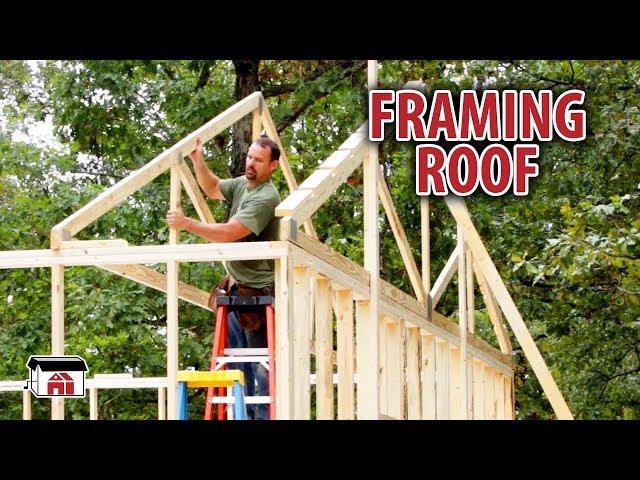 Framing The Roof on our DIY Shop Building Kits