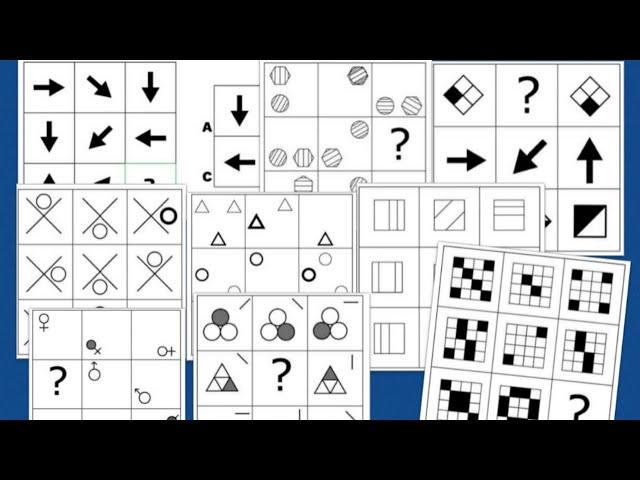 9-item ABSTRACT REASONING [PMA AFPSAT College Entrance Test Employment IQ]