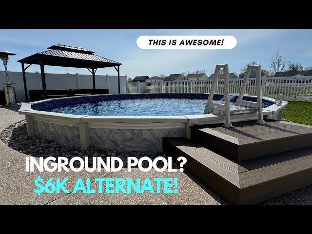 Doughboy above ground pool, ￼In ground.  Inground pool for cheap.