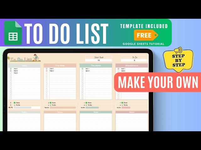 Easy To-Do List Tutorial in Google Sheets (2024) + FREE template