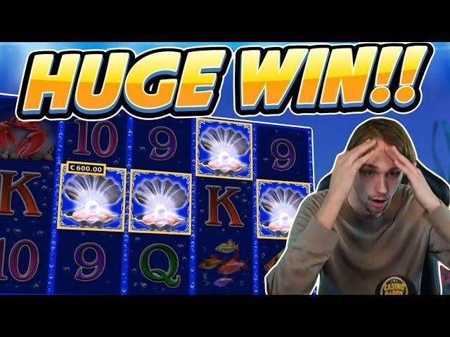 HUGE WIN!! Dolphins Pearl Deluxe BIG WIN - Casino Slots from Casinodaddys live stream (OLD WIN)