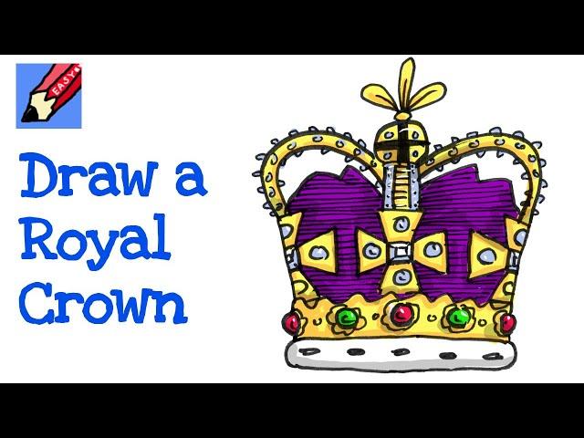 Learn how to draw a Royal Crown Real Easy