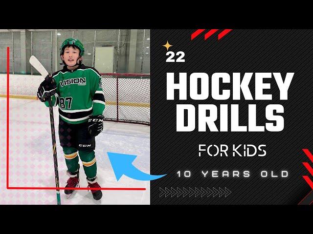 22 Hockey Drills For Kids - Stickhandling, Shooting, Powerskating & Stick Tricks