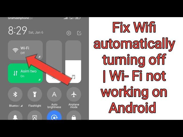 How to Fix wifi connection automatically turning off | wifi not working on Android