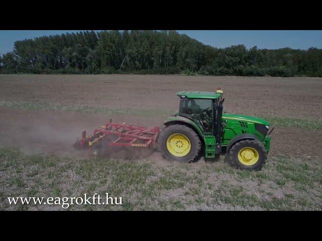 Helti 2.8 grubber 10 kapás EAgro kft től ￼JohnDeere 6140 traktorral olaj retek