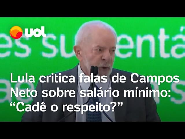 Lula ataca Campos Neto: 'Para não ter inflação é preciso que o povo ganhe pouco? Cadê o respeito?'