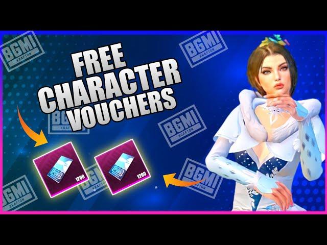  GET FREE 1200 CHARACTER VOUCHERS IN BGMI ! FREE CHARACTER VOUCHERS EVENT