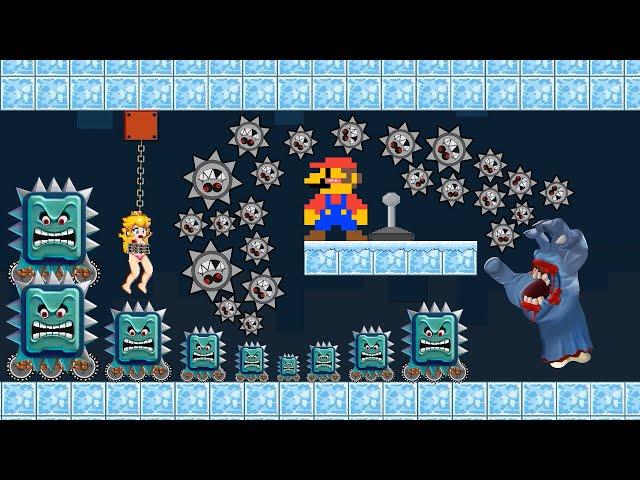 Mario rescues Princess Peach from giant monster hand | 8 bit Cartoon Animation