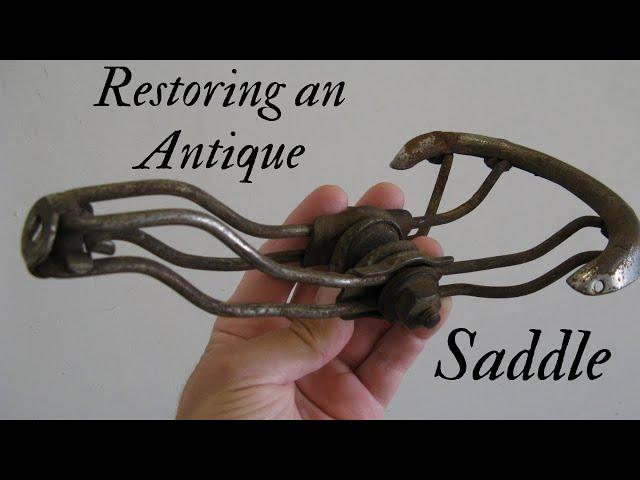 Restoring an Antique Leather Persons Track Racer Bicycle Saddle for the 1927 Hercules Speed King