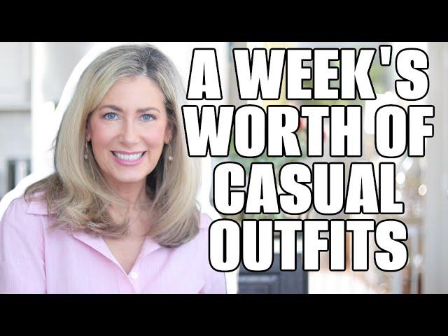 SEVEN Summer Outfit Ideas for Everyday Casual Looks | A Week's Worth of Outfits Fashion Over 50