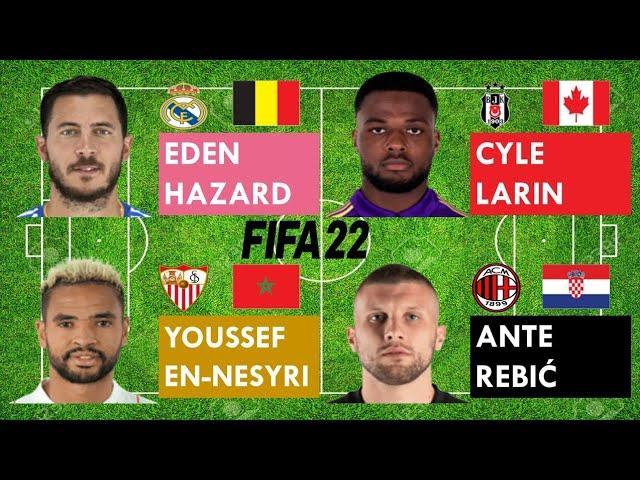 FIFA World Cup 2022 Group F(Left Wingers) Hazard vs Larin vs En-Nesyri vs Rebić (FIFA22 Comparison)