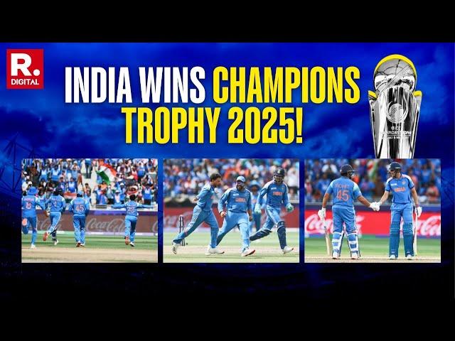 "India Celebrates Historic Champions Trophy 2025 Win as Rohit Sharma Leads Team to Victory