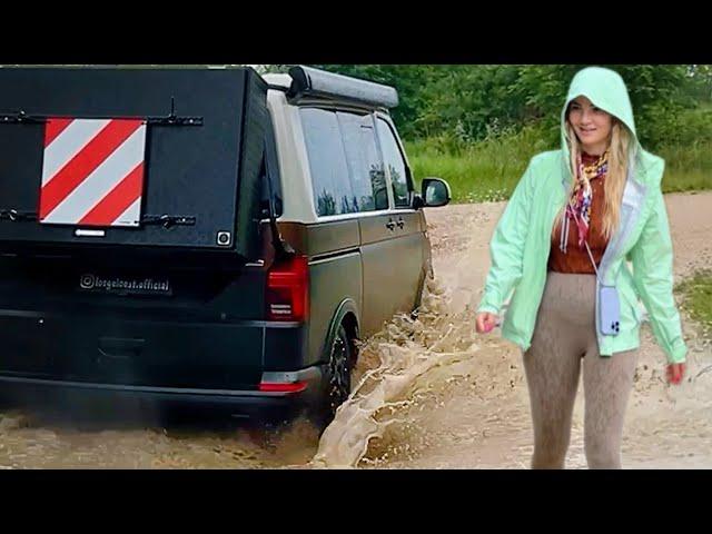 ABGESOFFEN! Unwetter beim VANLIFE in Ungarn!  Unser Travel Vlog im Campervan