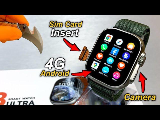 4G Android SmartWatch With SimCard Insert️ X8 Ultra 4G with Camera (Better than S8 Ultra 4G) - ASMR