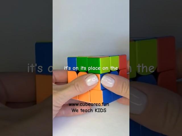 Placing the edge to the left Rubik’s cube middle layer / cubearea.fun we teach KIDS #rubikscube