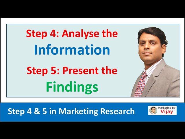 Analyse the Information and Present the Findings I Step 4 & 5 in Marketing Research I #Shorts I