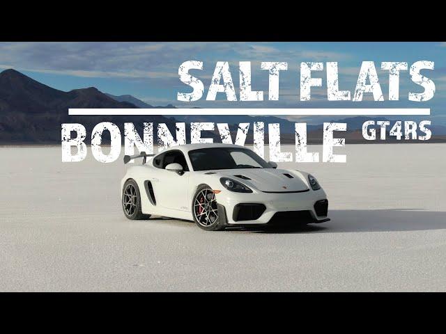 Porsche Cayman GT4RS vs BONNEVILLE SALT FLATS