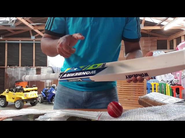 Wonberry English Willow Custom Made Cricket Bat UNBOXING