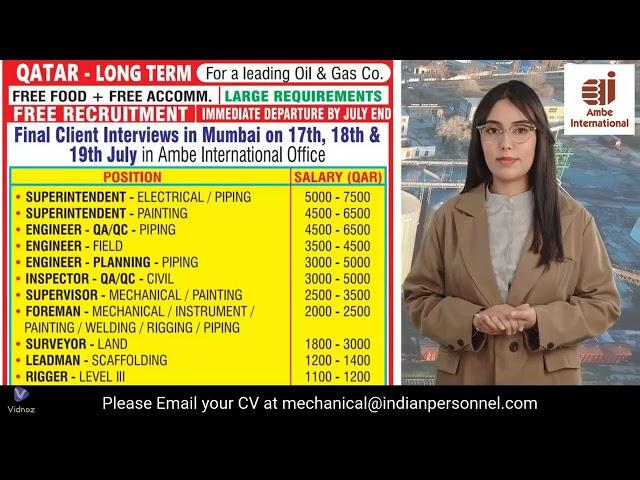 Job in Qatar Long-Term / Free Recruitment-Free Food + Free Accommodation