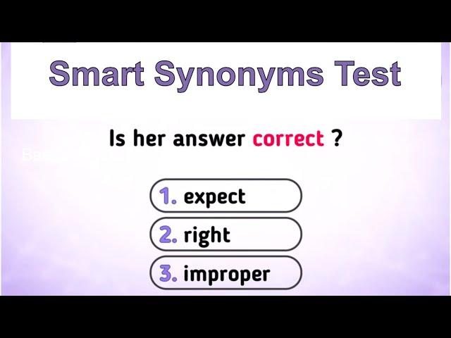 Synonyms Quiz - Test your English vocabulary