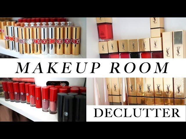 HUGE MAKEUP DECLUTTER + ORGANISING 2018 | Em Sheldon