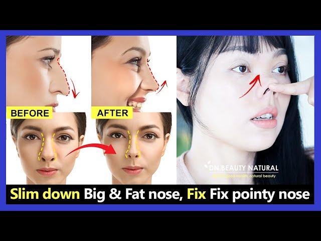 7 New Nose Exercises reshape big nose and Lose nose fat. Fix pointy nose and get nose tip up.