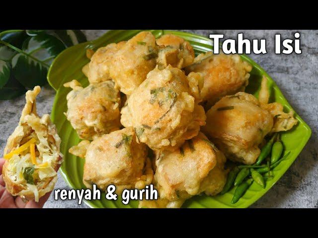 Tahu isi renyah dan gurih | adonan tepung takaran sendok | gorengan