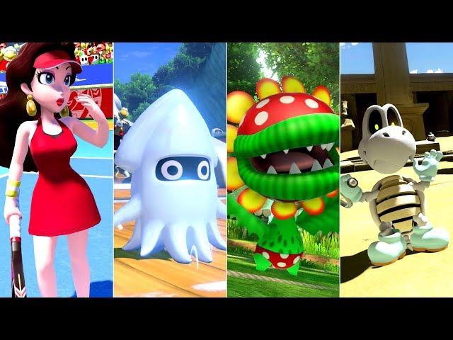 Mario Tennis Aces - All Character Entrances (DLC Included)