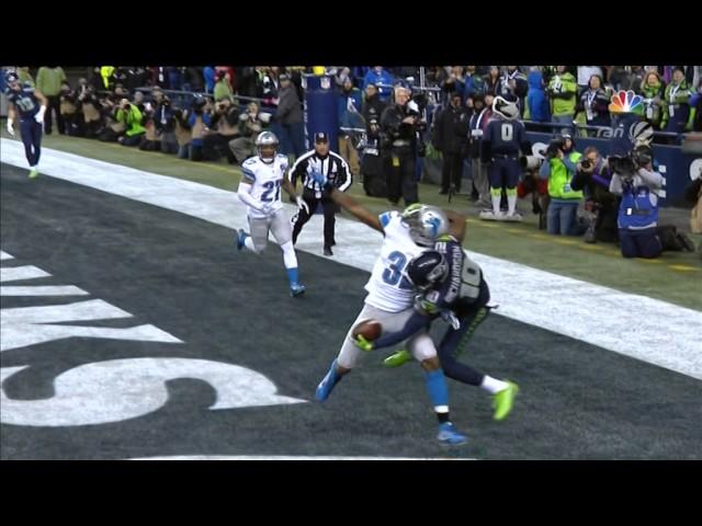 Incredible one hand catch TD - Paul Richardson Seattle Seahawks - Detroit Lions 01-08-2017