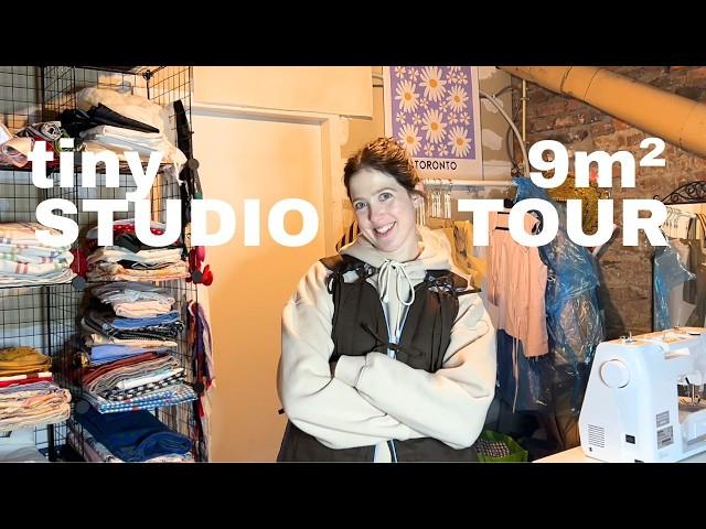 transformed a 9m² attic into my fashion design studio (ALL ON A BUDGET!) // SMALL STUDIO TOUR