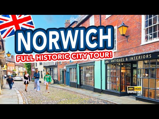 NORWICH | Full tour of historic NORWICH City Centre, Norfolk England