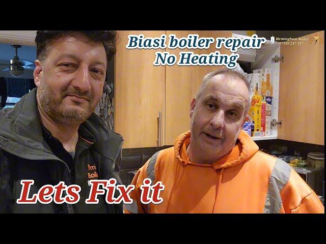 Biasi boiler repair hot was working but couldn't get the heating working Birmingham Solihull gasman