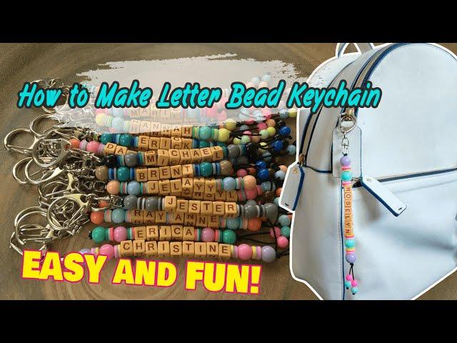 How To Make Letter Bead Keychain | DIY Tutorial | Personalized Name Keychain | Small Business