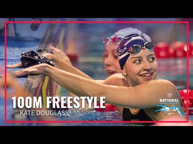 Kate Douglass Charges For A Victory in 100M Freestyle | 2023 Phillips 66 National Championships