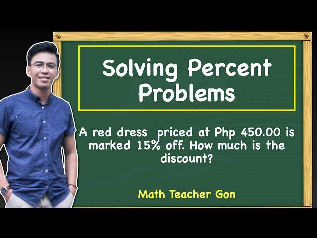 Solving Percent Problems - Discount Word Problems @MathTeacherGon