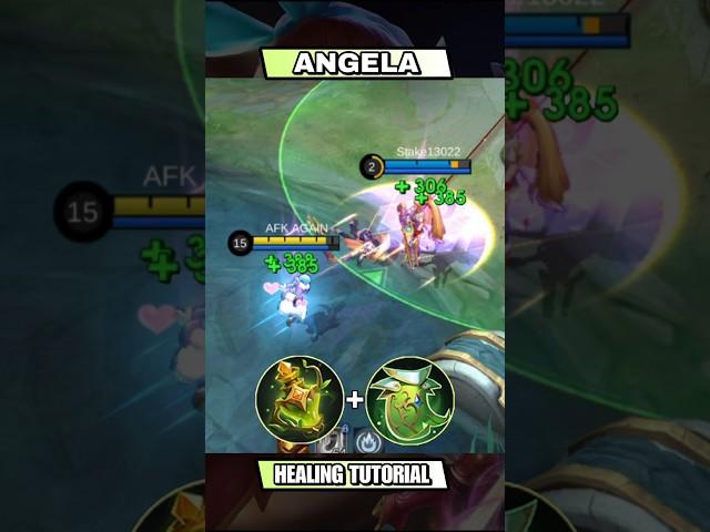 ANGELA HEALING TUTORIAL AND BUILD #mlbb #shorts #angela