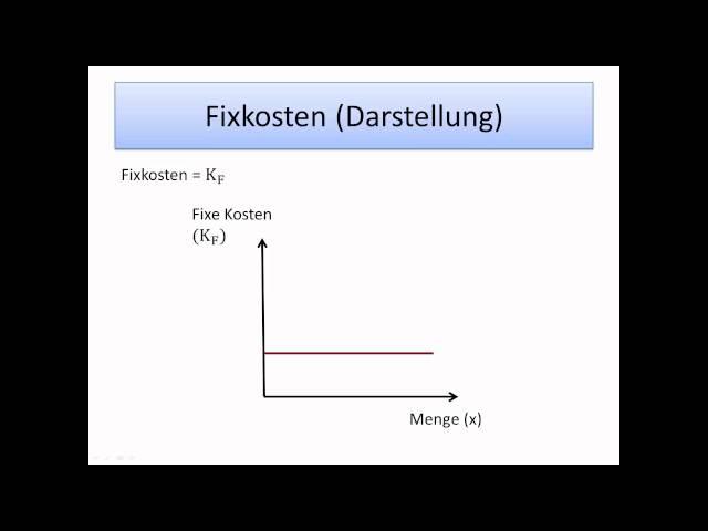 Einführung in die Wirtschaftswissenschaft: Kostenbegriffe - FernUni Hagen