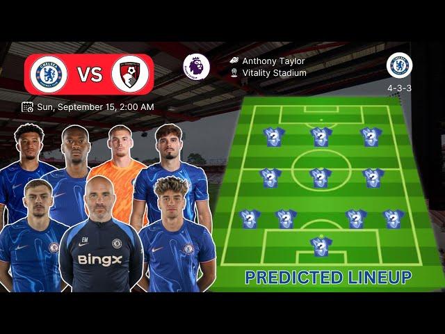 CHELSEA FC PREDICTED LINEUP TODAY VS AFC BOURNEMOUTH | EPL ROUND 4 Joao Félix, Neto, Jörgensen #epl