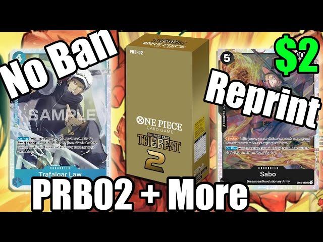 PRB02 Confirmed and Law Not Banned?! | One Piece Card Game Premium Booster 02