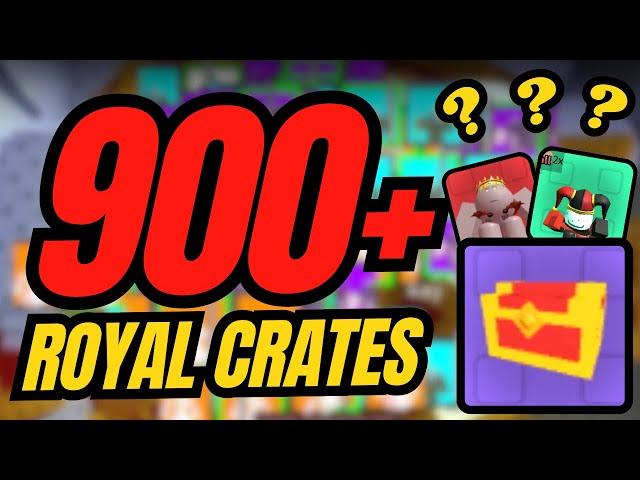 OPENING 900+ ROYAL CRATES... I FINALLY GOT ONE FROM A CRATE! + GIVEAWAY - BALL TOWER DEFENCE