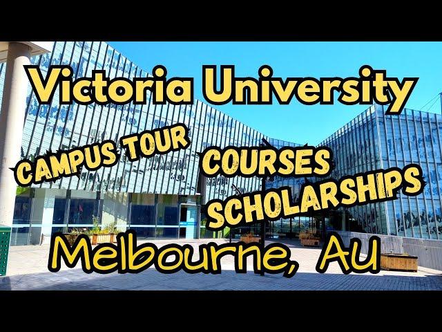 Victoria University campus tour, Melbourne Australia, Footscray campus, courses and scholarships 4K