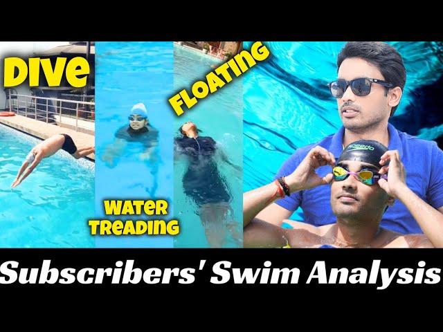 Subscribers' Swim Analysis Series Part 2 - Floating, Dive, Swimming Tips for Beginners, तैरना सीखें