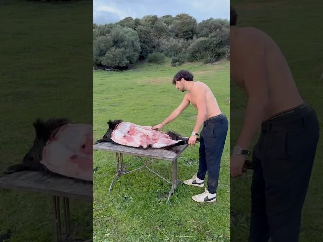 How to eat a wild boar 5  (whole wild boar in foil )