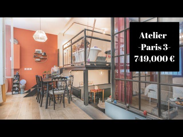 An old textile atelier in LE MARAIS converted into a 1-2 bedroom loft-style apartment.