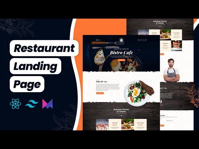 Build A Restaurant Website Using React JS, Tailwind CSS And Framer Motion