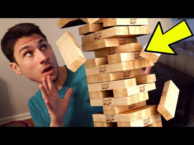 World's BIGGEST JENGA With My Friends!