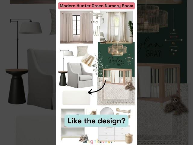 Modern Nursery Room Design | Shop the Look - Hunter Green